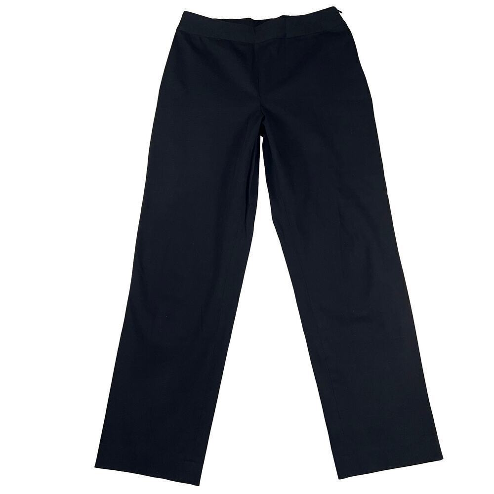Lands’ End Women’s Mid Rise Navy Blue Pull On Stretch Chino Pants Size 10